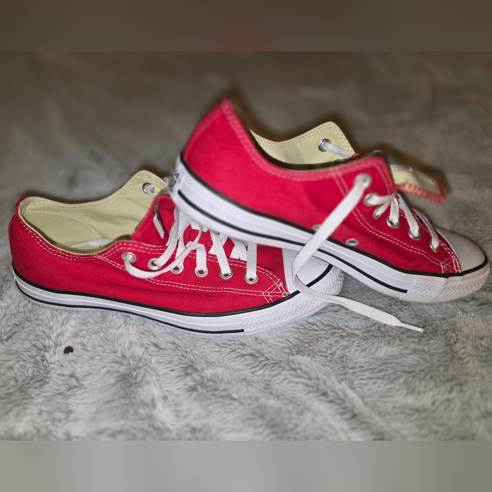 Converse Red and White Sneakers - Picture 4 of 5